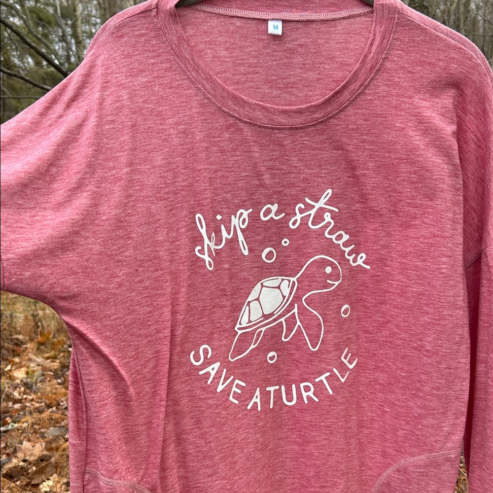 Pink Graphic Long Sleeve Shirt